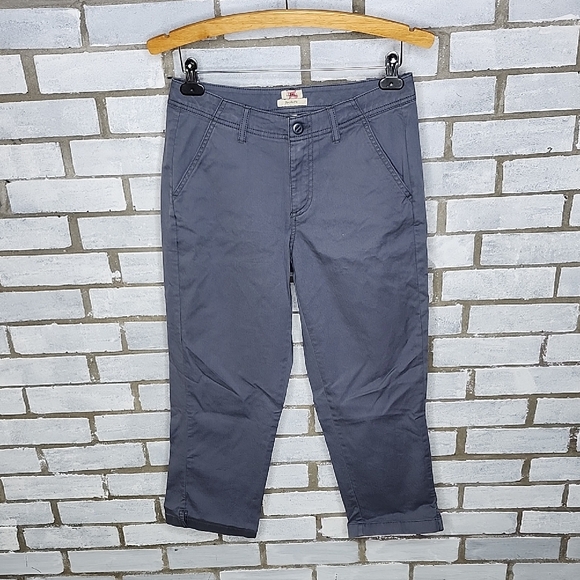 L.L. Bean Pants - L.L. Bean Women's Favorite Fit Gray Capris Cropped Pants Size 4 Grayish Blue